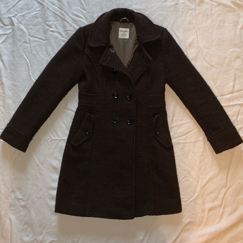 Old Navy Tweed Knee Length Peacoat